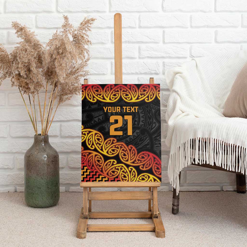 New Zealand Rugby Pacific Custom Canvas Wall Art Rangatira Maori Kowhaiwhai Pattern