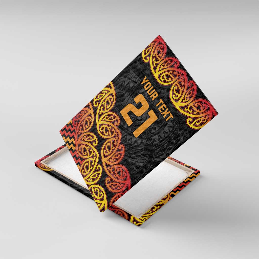 New Zealand Rugby Pacific Custom Canvas Wall Art Rangatira Maori Kowhaiwhai Pattern