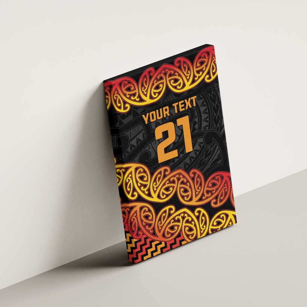 New Zealand Rugby Pacific Custom Canvas Wall Art Rangatira Maori Kowhaiwhai Pattern