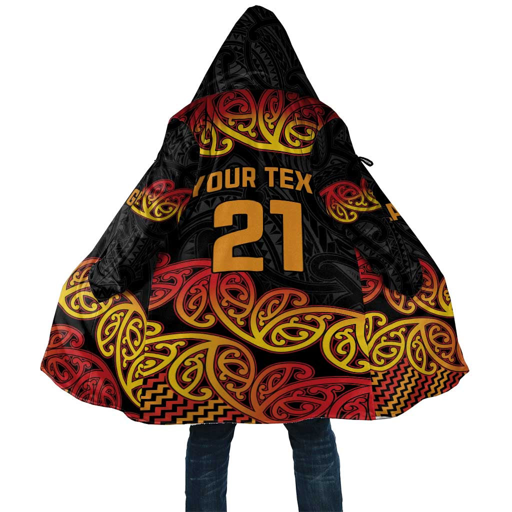 New Zealand Rugby Pacific Custom Cloak Rangatira Maori Kowhaiwhai Pattern - Polynesian Pride
