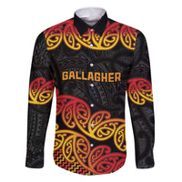 New Zealand Rugby Pacific Custom Family Matching Long Sleeve Bodycon Dress and Hawaiian Shirt Rangatira Maori Kowhaiwhai Pattern