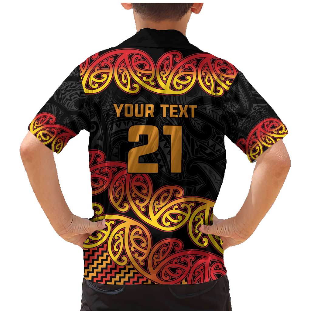 New Zealand Rugby Pacific Custom Family Matching Mermaid Dress and Hawaiian Shirt Rangatira Maori Kowhaiwhai Pattern