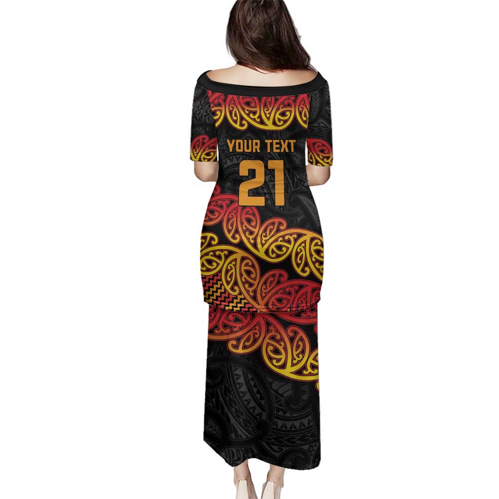 New Zealand Rugby Pacific Custom Family Matching Puletasi and Hawaiian Shirt Rangatira Maori Kowhaiwhai Pattern