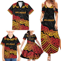 New Zealand Rugby Pacific Custom Family Matching Summer Maxi Dress and Hawaiian Shirt Rangatira Maori Kowhaiwhai Pattern