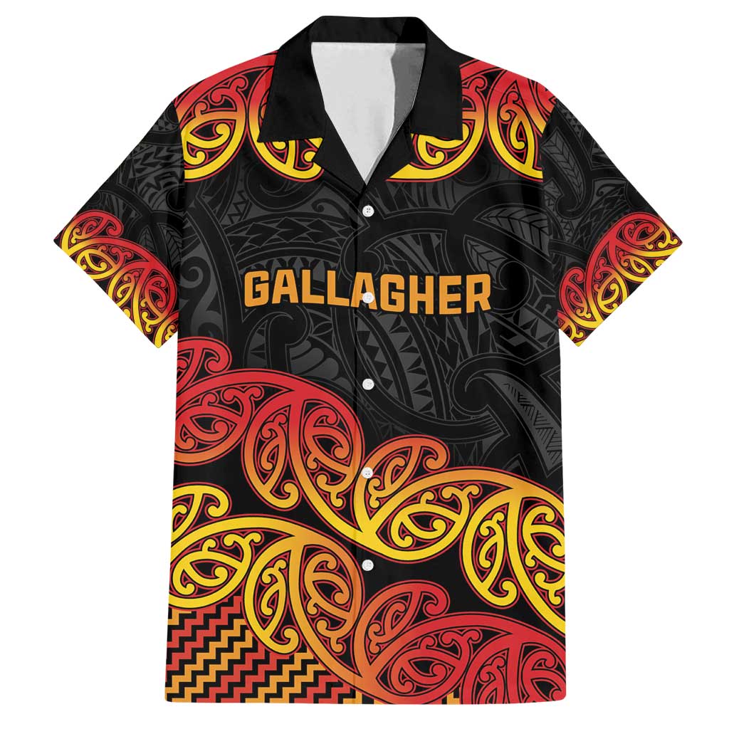 New Zealand Rugby Pacific Custom Family Matching Summer Maxi Dress and Hawaiian Shirt Rangatira Maori Kowhaiwhai Pattern