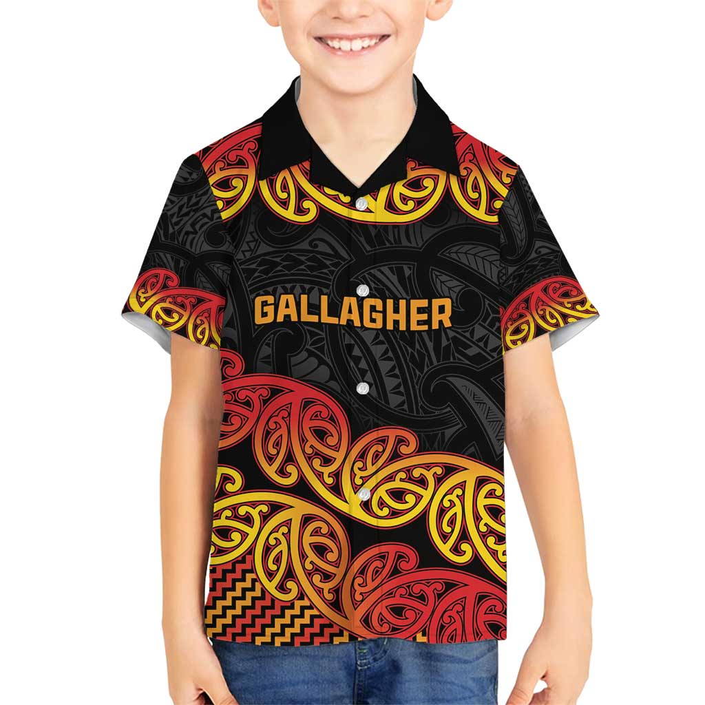 New Zealand Rugby Pacific Custom Family Matching Summer Maxi Dress and Hawaiian Shirt Rangatira Maori Kowhaiwhai Pattern