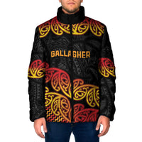 New Zealand Rugby Pacific Custom Padded Jacket Rangatira Maori Kowhaiwhai Pattern - Polynesian Pride