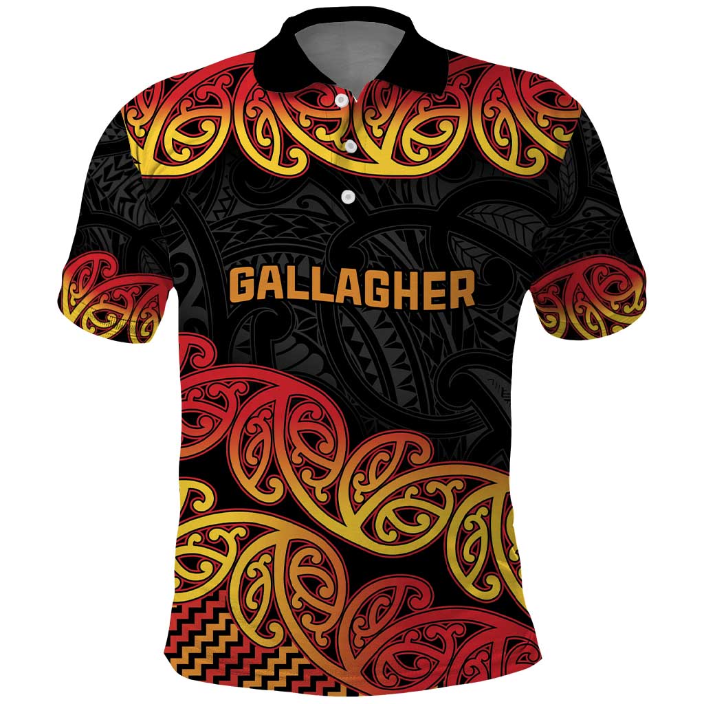 New Zealand Rugby Pacific Custom Polo Shirt Rangatira Maori Kowhaiwhai Pattern