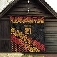 New Zealand Rugby Pacific Custom Quilt Rangatira Maori Kowhaiwhai Pattern