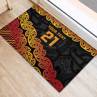 New Zealand Rugby Pacific Custom Rubber Doormat Rangatira Maori Kowhaiwhai Pattern