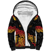 New Zealand Rugby Pacific Custom Sherpa Hoodie Rangatira Maori Kowhaiwhai Pattern