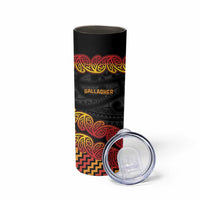New Zealand Rugby Pacific Custom Skinny Tumbler Rangatira Maori Kowhaiwhai Pattern LT9 - Polynesian Pride