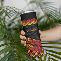 New Zealand Rugby Pacific Custom Skinny Tumbler Rangatira Maori Kowhaiwhai Pattern LT9 - Polynesian Pride