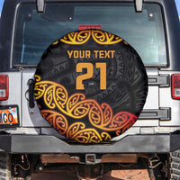 New Zealand Rugby Pacific Custom Spare Tire Cover Rangatira Maori Kowhaiwhai Pattern