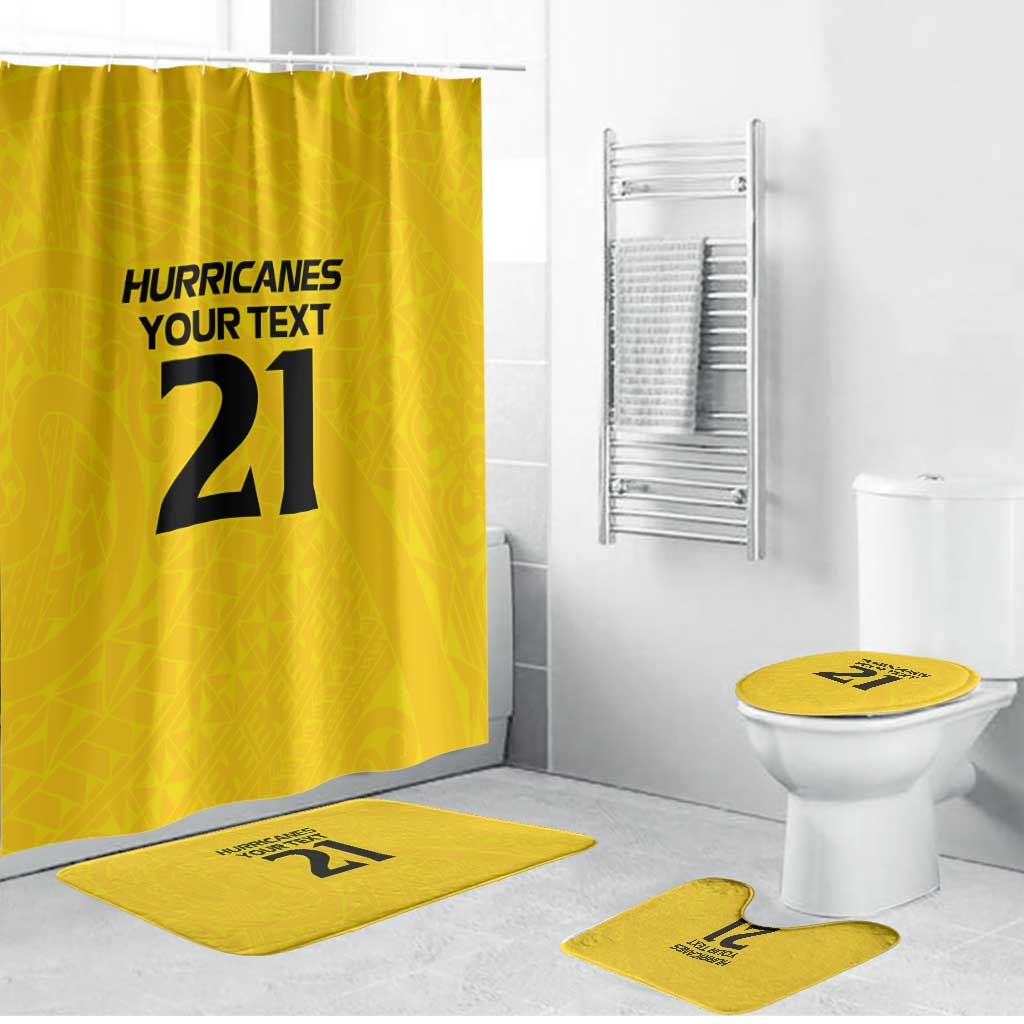 New Zealand Rugby Pacific Custom Bathroom Set Hau Awhiowhio Maori Tribal Tattoo - Polynesian Pride