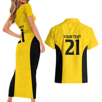 New Zealand Rugby Pacific Custom Couples Matching Short Sleeve Bodycon Dress and Hawaiian Shirt Hau Awhiowhio Maori Tribal Tattoo