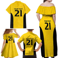 New Zealand Rugby Pacific Custom Family Matching Off Shoulder Maxi Dress and Hawaiian Shirt Hau Awhiowhio Maori Tribal Tattoo