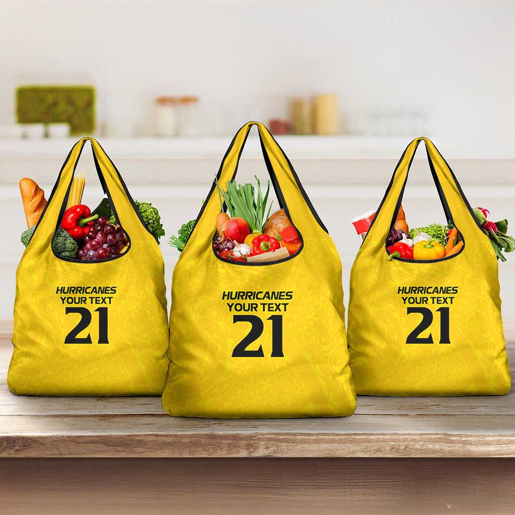 New Zealand Rugby Pacific Custom Grocery Bag Hau Awhiowhio Maori Tribal Tattoo