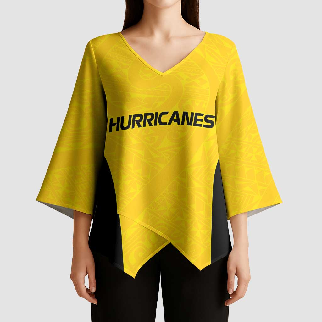 New Zealand Rugby Pacific Custom Kimono Sleeve Blouse Hau Awhiowhio Maori Tribal Tattoo - Polynesian Pride