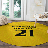 New Zealand Rugby Pacific Custom Round Carpet Hau Awhiowhio Maori Tribal Tattoo