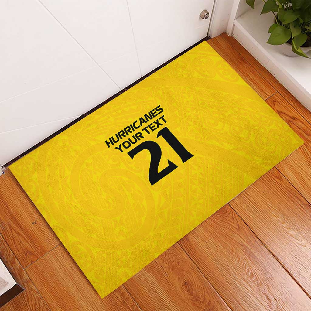 New Zealand Rugby Pacific Custom Rubber Doormat Hau Awhiowhio Maori Tribal Tattoo