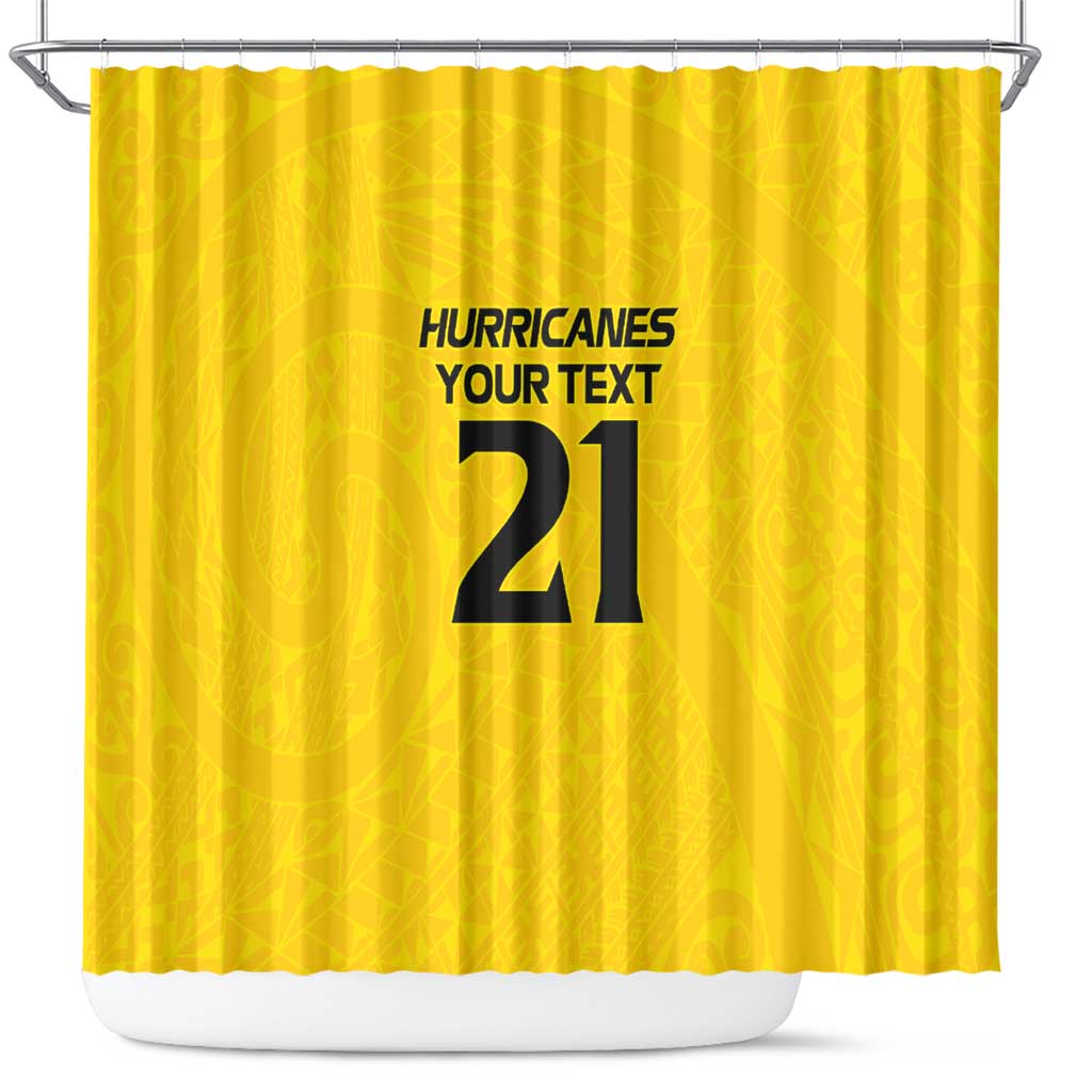 New Zealand Rugby Pacific Custom Shower Curtain Hau Awhiowhio Maori Tribal Tattoo