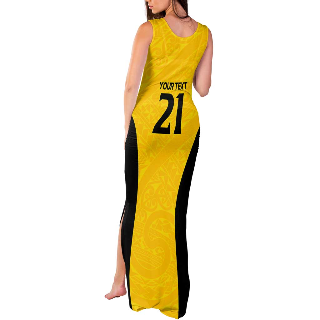 New Zealand Rugby Pacific Custom Tank Maxi Dress Hau Awhiowhio Maori Tribal Tattoo