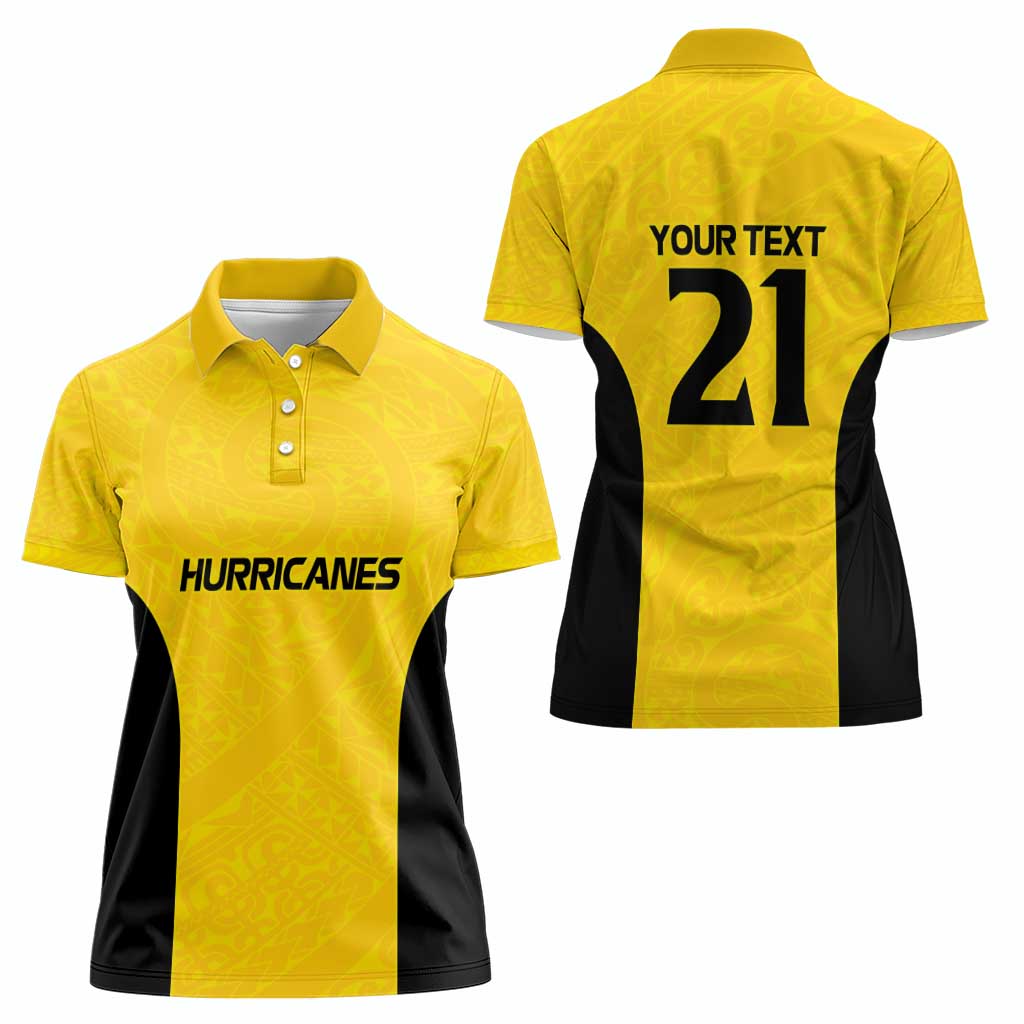 New Zealand Rugby Pacific Custom Women Polo Shirt Hau Awhiowhio Maori Tribal Tattoo