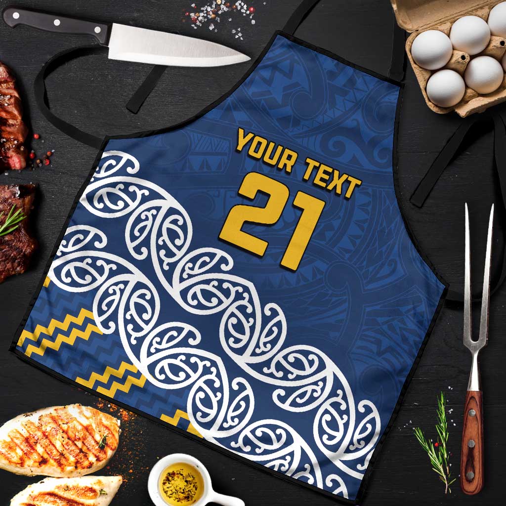 New Zealand Rugby Pacific Custom Apron Kahupeka Maori Kowhaiwhai Pattern - Polynesian Pride