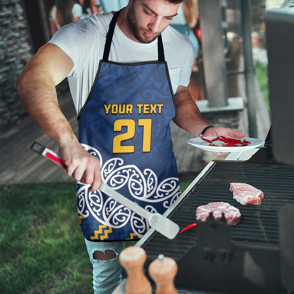 New Zealand Rugby Pacific Custom Apron Kahupeka Maori Kowhaiwhai Pattern - Polynesian Pride