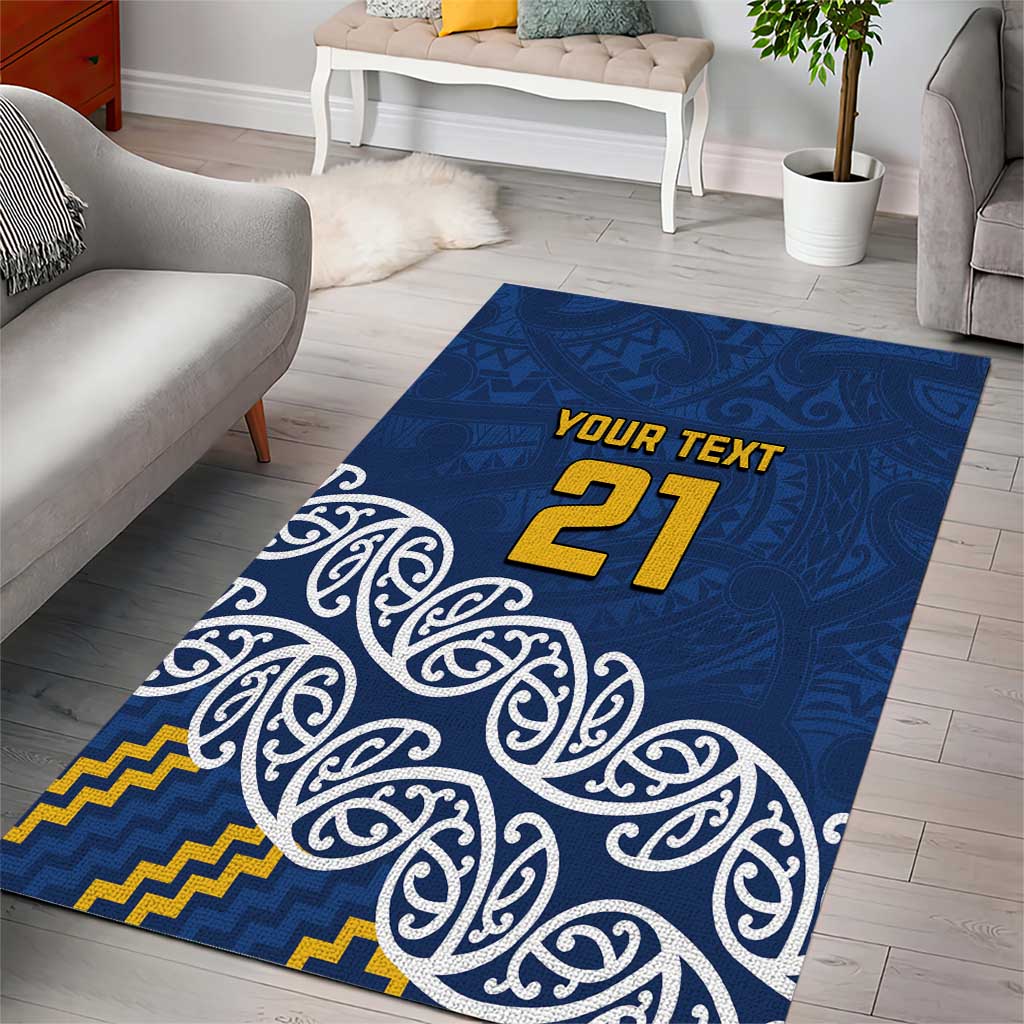 New Zealand Rugby Pacific Custom Area Rug Kahupeka Maori Kowhaiwhai Pattern LT9 - Polynesian Pride