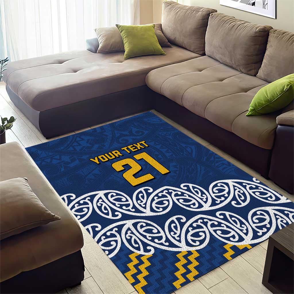 New Zealand Rugby Pacific Custom Area Rug Kahupeka Maori Kowhaiwhai Pattern LT9 - Polynesian Pride