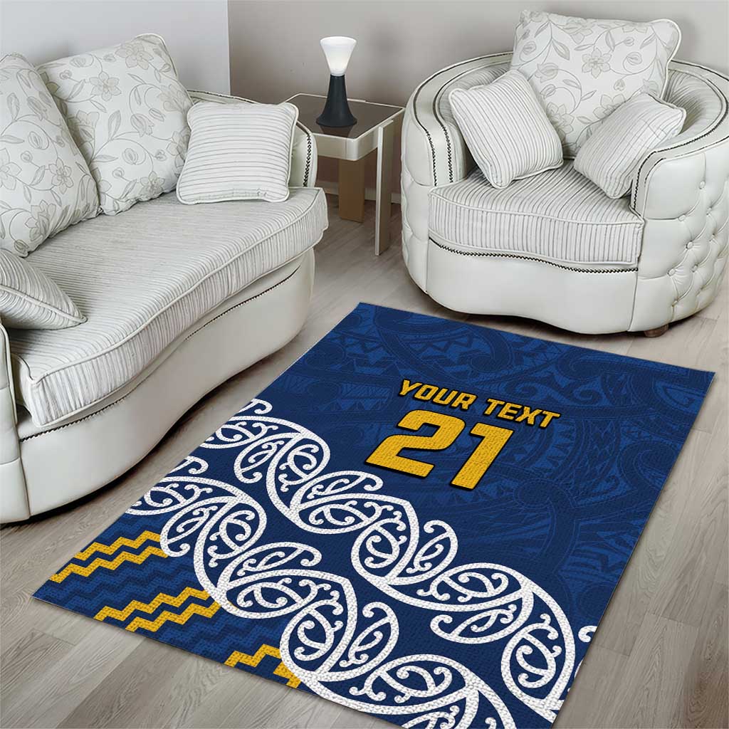 New Zealand Rugby Pacific Custom Area Rug Kahupeka Maori Kowhaiwhai Pattern LT9 - Polynesian Pride
