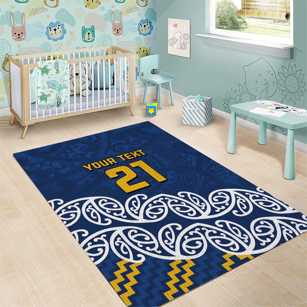New Zealand Rugby Pacific Custom Area Rug Kahupeka Maori Kowhaiwhai Pattern LT9 - Polynesian Pride