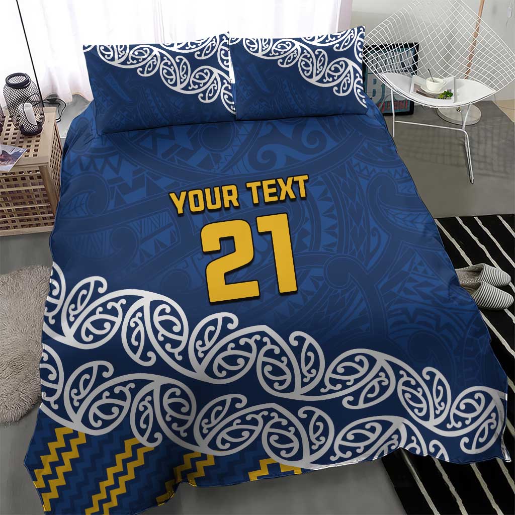 New Zealand Rugby Pacific Custom Bedding Set Kahupeka Maori Kowhaiwhai Pattern
