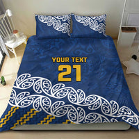 New Zealand Rugby Pacific Custom Bedding Set Kahupeka Maori Kowhaiwhai Pattern