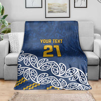 New Zealand Rugby Pacific Custom Blanket Kahupeka Maori Kowhaiwhai Pattern