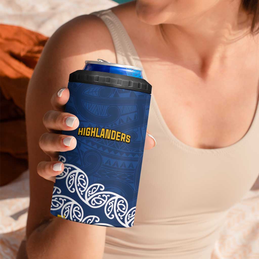 New Zealand Rugby Pacific Custom 4 in 1 Can Cooler Tumbler Kahupeka Maori Kowhaiwhai Pattern LT9 - Polynesian Pride