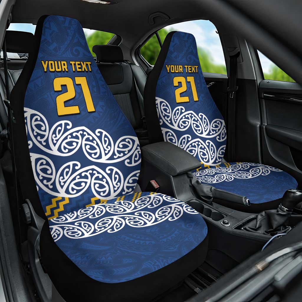 New Zealand Rugby Pacific Custom Car Seat Cover Kahupeka Maori Kowhaiwhai Pattern LT9 One Size Blue - Polynesian Pride