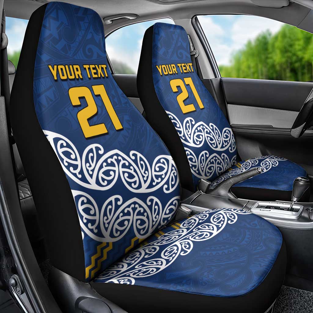 New Zealand Rugby Pacific Custom Car Seat Cover Kahupeka Maori Kowhaiwhai Pattern LT9 - Polynesian Pride