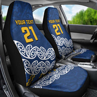 New Zealand Rugby Pacific Custom Car Seat Cover Kahupeka Maori Kowhaiwhai Pattern LT9 - Polynesian Pride