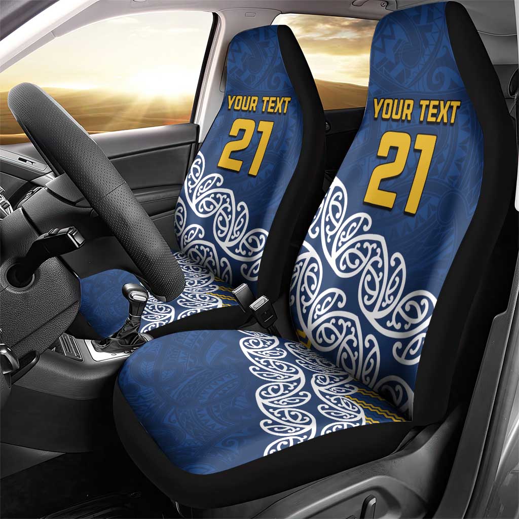 New Zealand Rugby Pacific Custom Car Seat Cover Kahupeka Maori Kowhaiwhai Pattern LT9 - Polynesian Pride