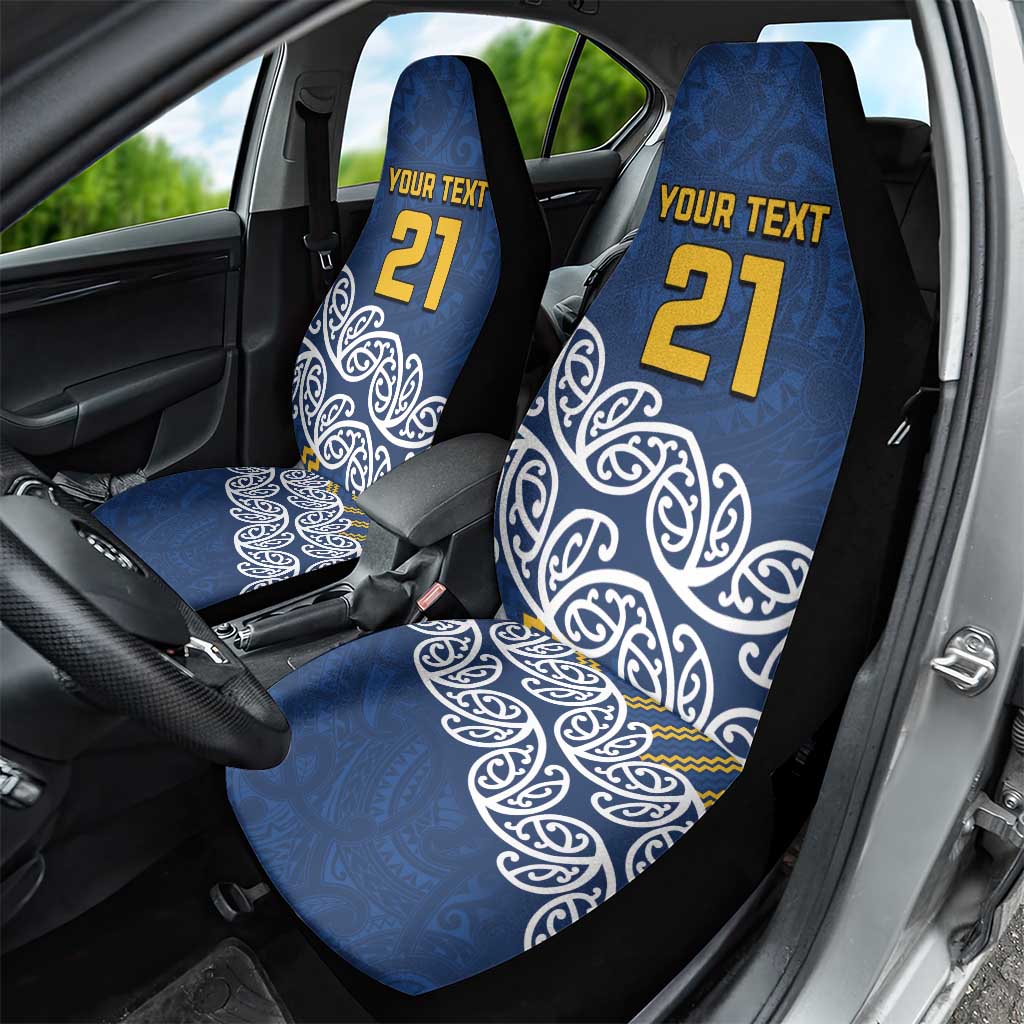 New Zealand Rugby Pacific Custom Car Seat Cover Kahupeka Maori Kowhaiwhai Pattern LT9 - Polynesian Pride
