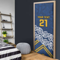 New Zealand Rugby Pacific Custom Door Cover Kahupeka Maori Kowhaiwhai Pattern - Polynesian Pride