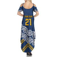 New Zealand Rugby Pacific Custom Family Matching Summer Maxi Dress and Hawaiian Shirt Kahupeka Maori Kowhaiwhai Pattern