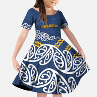 New Zealand Rugby Pacific Custom Family Matching Tank Maxi Dress and Hawaiian Shirt Kahupeka Maori Kowhaiwhai Pattern