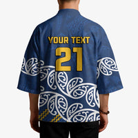 New Zealand Rugby Pacific Custom Kimono Kahupeka Maori Kowhaiwhai Pattern - Polynesian Pride