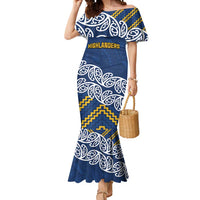 New Zealand Rugby Pacific Custom Mermaid Dress Kahupeka Maori Kowhaiwhai Pattern