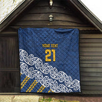 New Zealand Rugby Pacific Custom Quilt Kahupeka Maori Kowhaiwhai Pattern