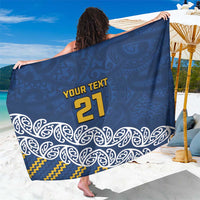 New Zealand Rugby Pacific Custom Sarong Kahupeka Maori Kowhaiwhai Pattern